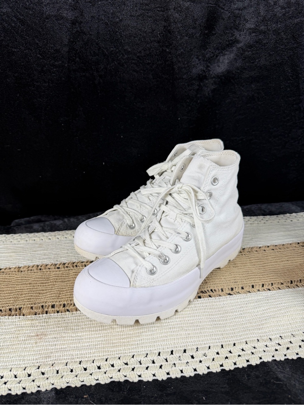 Converse Women's White High-Top Canvas Trail Sneakers